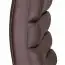Ergonomischer Drehstuhl Apolo 07 mit Lendenwirbelstütze, Braun, im Leder Look, bis 120 KG belastbar, arretierbare Wippmechanik, Extra hohe Rückenlehne
