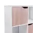 Kleines Regal, Farbe: Weiß / Sonoma Eiche - Abmessungen: 94 x 60 x 30 cm (H x B x T), mit 6 Fächern & 3 Türen