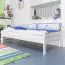 Kinderbett / Jugendbett "Easy Premium Line" K1/1n, Buche Vollholz massiv weiß lackiert - Maße: 90 x 200 cm