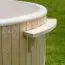 Hot Tub 03 aus Fichtenholz mit LED-Beleuchtung, Thermodeckel, Kombimassagedüsen, Sandfilter, Holzbox und Wärmedämmung, Wanne: Anthrazit, Innendurchmesser: 180 cm