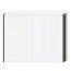 Seitlicher LED-Rahmen für Drehtürenschrank / Kleiderschrank Afega und Anbaumodule, 2er Set, Farbe: Weiß Hochglanz - Höhe: 226 cm