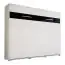 Schrankbett Namsan 04 horizontal, Farbe: Weiß matt / Schwarz matt - Liegefläche: 160 x 200 cm (B x L)