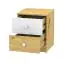 Schreibtischschrank Sirte 09, Farbe: Eiche / Weiß matt - Abmessungen: 50 x 40 x 40 cm (H x B x T)