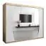 Schiebetürenschrank / Kleiderschrank Calvitero 06 mit Spiegel, Farbe: Eiche Sonoma / Weiß matt - Abmessungen: 200 x 250 x 62 cm ( H x B x T)