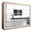 Schiebetürenschrank / Kleiderschrank Aizkorri 06B mit Spiegel, Farbe: Eiche Sonoma / Weiß matt - Abmessungen: 200 x 250 x 62 cm (H x B x T)