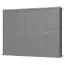 291 cm breiter Kleiderschrank mit 5 Türen | Farbe: Grau Abbildung