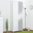 Schmaler 80 cm breiter Kleiderschrank mit 2 Türen | Farbe: Weiß Abbildung