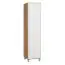 Schmaler 47 cm breiter Kleiderschrank mit 1 Tür | Farbe: Eiche / Weiß Abbildung
