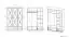 Drehtürenschrank / Kleiderschrank Oulainen 02, Farbe: Weiß / Eiche - Abmessungen: 200 x 137 x 54 cm (H x B x T), mit 3 Türen, 2 Schubladen und 6 Fächern