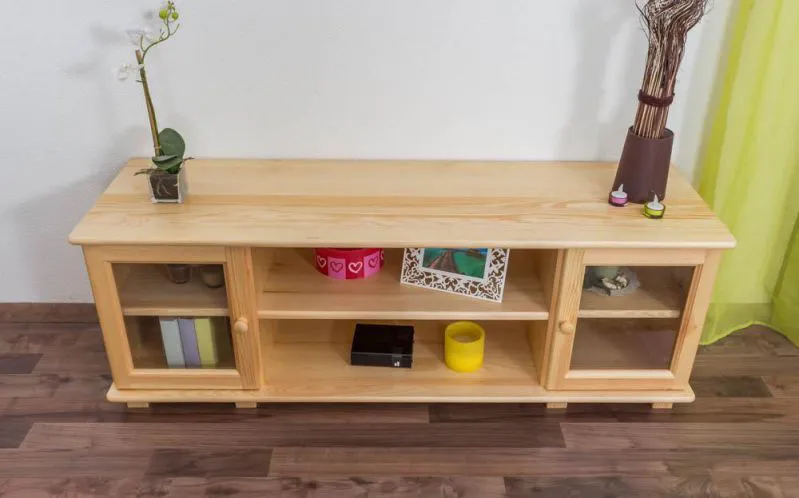 TV-Schrank Landhausstil Massivholz Farbe: Natur 55x156x47 cm  Abbildung