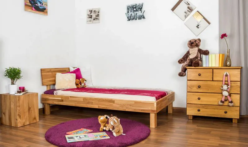 Futonbett Eiche 100 x 200 cm geölt Abbildung