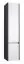 Badezimmer - Hochschrank Kolkata 88, Farbe: Weiß glänzend / Eiche schwarz – 160 x 35 x 35 cm (H x B x T)