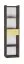 Jugendzimmer - Bücherregal Gregor 03, Farbe: Eiche Dunkelbraun / Gelb - 173 x 45 x 34 cm (H x B x T)