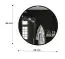 Edler Spiegel Bernina 02, Farbe: Schwarz matt - Abmessungen: 60 x 60 cm (H x B)