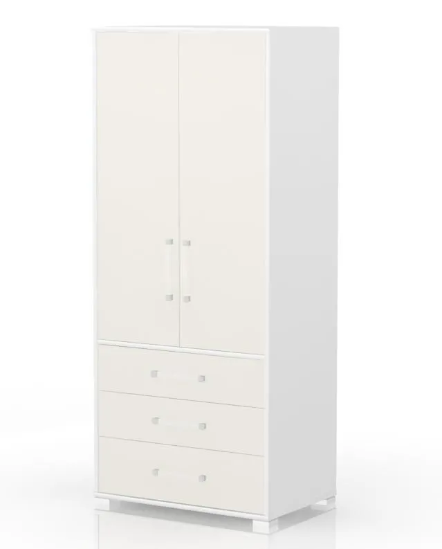Kleiderschrank, Breite: 84 cm, Farbe: Weiß Abbildung