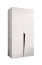Kleiderschrank | 1 Fach | Farbe: Weiß | 1 Kleiderstange | Soft-Close-Funktion | 1 Meter breit | Griffe: Schwarz | ABS-Kanten | Maße: 100 x 52 x 202 cm