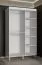 Moderner Kleiderschrank mit Marmor Optik Jotunheimen 159, Farbe: Weiß - Abmessungen: 208 x 120,5 x 62 cm (H x B x T)