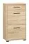 Schuhschrank Vacaville 09, Farbe: Sonoma Eiche hell - Abmessungen: 90 x 50 x 34 cm (H x B x T), mit 2 Türen, 1 Schublade und 4 Fächern