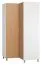 Drehtürenschrank / Eckkleiderschrank Arbolita 40, Farbe: Weiß / Eiche - Abmessungen: 195 x 102 x 104 cm (H x B x T)