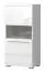 Vitrine Garim 11, Farbe: Weiß Hochglanz - 123 x 60 x 40 cm (H x B x T)