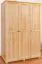 Wohnzimmer - Kleiderschrank, Kiefer Vollholz massiv natur - Abmessungen: 195 x 135 x 55 cm (H x B x T) Abbildung