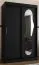 Kleiderschrank / Schiebetürenschrank Lagginhorn 07, Farbe: Schwarz, eine Spiegeltür, 1,2 Meter breit, fünf Fächer, Aluminiumschienen, zwei Kleiderstangen