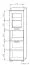 Vitrine Cikupa 10, Farbe: Nuss / Ulme - Abmessungen: 160 x 45 x 40 cm (H x B x T)