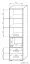 Schrank Kerema 01, Farbe: Nuss / Ulme / Gelb - Abmessungen: 190 x 50 x 41 cm (H x B x T)