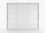 Kleiderschrank / Schiebetürenschrank | Weiß | Cevennen 01 | 218 x 250 x 61 cm | 3 Türen | 12 Fächer | viel Stauraum | Einfarbig | mit Sprossen