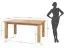 Ausziehbarer Tisch Barse 04, geölte Oberfläche, vier Standbeine, ausziehbar bis 230 cm, aus massiven Eichenholz, Maße: 75 x 140 x 90 cm, Tischplatte 4 cm dick
