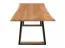 Moderner Esstisch Valliere 02, mit robusten Metallrahmen, massives Eichenholz, Maße: 76 x 180 x 90 cm, geölte Oberfläche, langlebig und robust