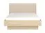 Doppelbett | gepolstertes Kopfteil | Farbe: Eiche light Port / Beige | ABS-Kanten | Liegefläche: 160 x 200 cm | verdeckten Füßen