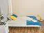 Doppelbett / Gästebett Kiefer Vollholz massiv weiß lackiert A10, inkl. Lattenrost - Abmessung 160 x 200 cm