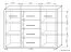 Kommode Kerowagi 12, Farbe: Sonoma Eiche - Abmessungen: 105 x 140 x 41 cm (H x B x T)