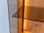 Vitrine Sienne 02 Türanschlag rechtsseitig, 205 x 43 x 37 cm, inkl. LED-Beleuchtung, Holz gebürstet, in Wildeiche geölt, getöntes Glas, 1 Tür, 5 Böden