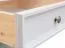 Schreibtisch Gyronde 23, Kiefer massiv Vollholz, Farbe: Weiß / Walnuss - 77 x 155 x 53 cm (H x B x T)