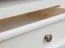 Schreibtisch Gyronde 31, Kiefer massiv Vollholz, Farbe: Weiß / Walnuss - 77 x 130 x 53 cm (H x B x T)