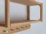 Garderobe | Massivholz | Eichenholz geölt | 7 Haken | mit Ablage | Farbe: Eiche | 63 x 22 x 36 cm | Seille 20