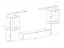 Wohnwand im edlen Design Balestrand 219, Farbe: Eiche Wotan / Weiß - Abmessungen: 160 x 320 x 40 cm (H x B x T), mit fünf Türen