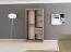 120 cm breiter Kleiderschrank mit 2 Türen | 5 Fächer | Farbe: Sonoma Eiche / Weiß Abbildung