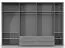Kleiderschrank | 7 Drehtüren | 4 Schubladen | 8 Fächer | mit 4 Kleiderstangen | 317 cm breit | Farbe: Weiß Abbildung