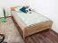 Bettrahmen für Kinder / Kinderbett 120 x 200 cm | Massivholz: Buche | Natur Lackiert Abbildung
