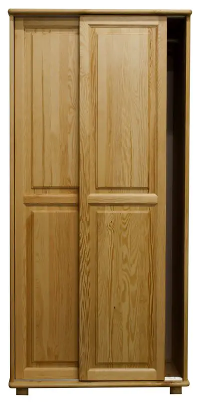 Schmaler 80 cm breiter Kleiderschrank mit 2 Türen | Farbe: Natur Abbildung