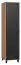 47 cm breiter Kleiderschrank mit 1 Tür | Farbe: Eiche / Schwarz Abbildung