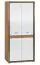 92 cm breiter Kleiderschrank mit 2 Türen | Farbe: Nuss / Weiß Abbildung