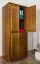 Echtholz-Kleiderschrank, Farbe: Eiche 190x80x60 cm Abbildung