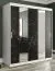 Zweitüriger Kleiderschrank mit Marmor Optik Ätna 15, Farbe: Weiß matt / Schwarzer Marmor - Abmessungen: 200 x 180 x 62 cm (H x B x T), mit genügend Stauraum