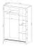Schwebetürenschrank mit schlichten Design Bickleigh 04, Farbe: Weiß - Abmessungen: 200 x 150 x 62 cm (H x B x T), mit fünf Fächern