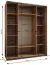 Kleiderschrank / Schiebetürenschrank | 245,5 x 190 x 64 cm | 2 Kleiderstangen | 2 Schiebetüren | 11 Fächer | 10 Einlegeböden | Farbe: Eiche Artisan