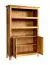 Großes Bücherregal / Regal mit zwei Türen Floresta 13, Natur, ausreichend Stauraum, sehr Stabil, Eiche massiv geölt, 204 x 133 x 48 cm, mit fünf Fächern